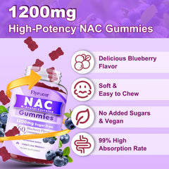 Vegan, GMP-certified NAC gummies packaging