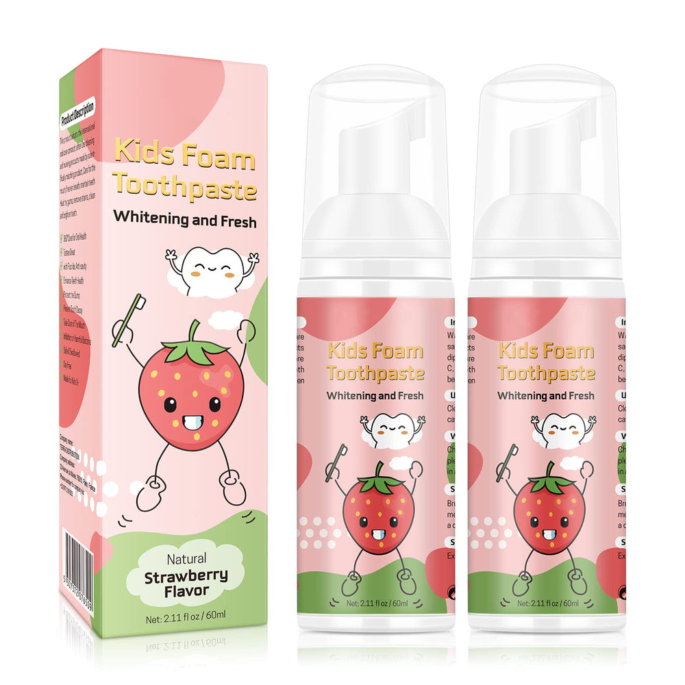 Kids foam toothpaste bottle with 60 ml press pump