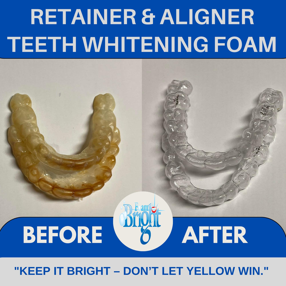 Teeth whitening foam penetrating between teeth for cleaning and whitening