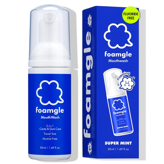 Foamgle travel-size 50 mL bottle front view