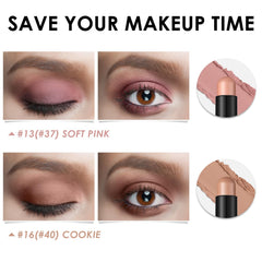 FOCALLURE 2 Pcs silky glide eye shadow sticks for easy blending.