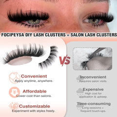 Fluffy manga lash band provides lightweight comfort for all-day wear.
