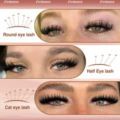 Hypoallergenic lash bond and clear sealant extend wear and protect clusters.
