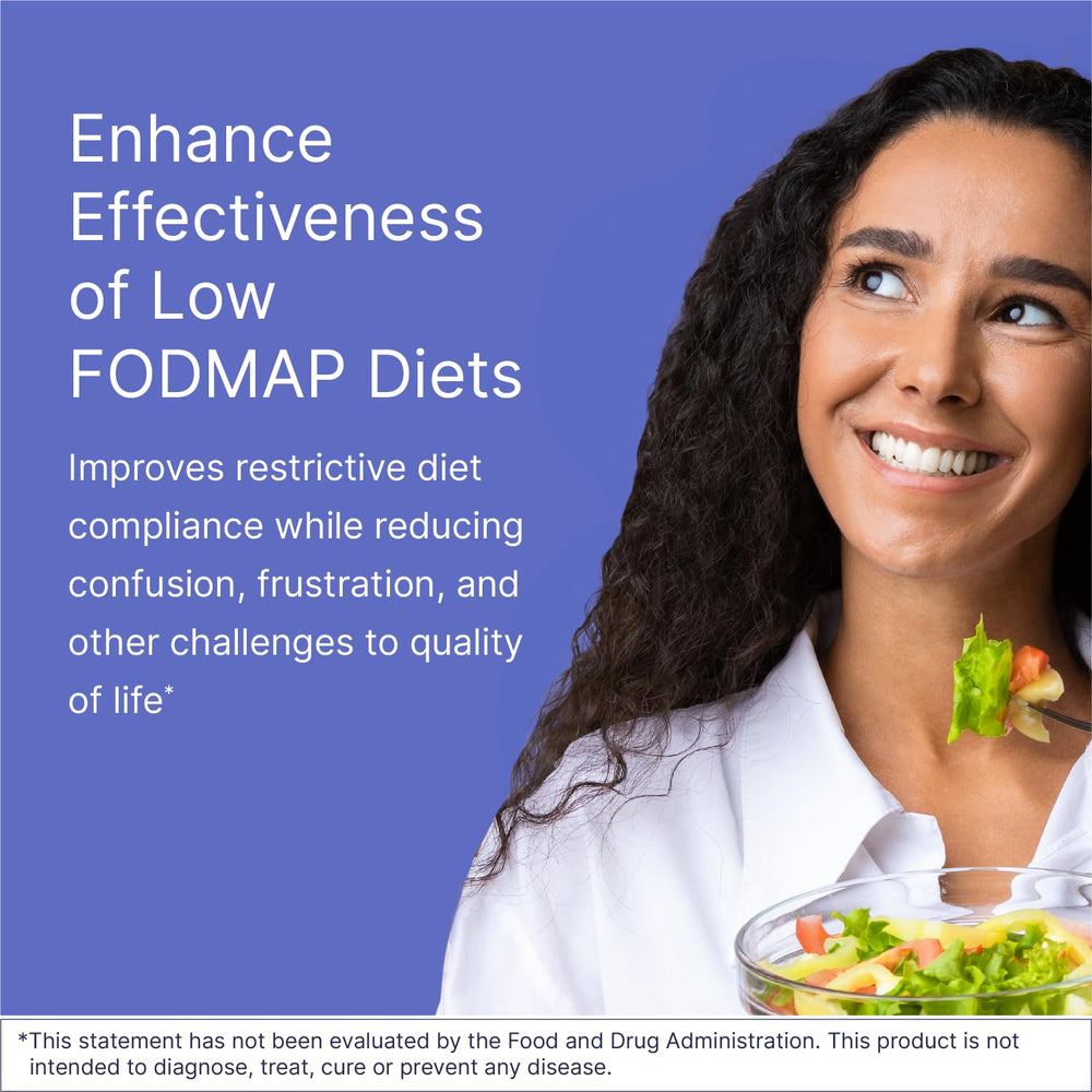Low FODMAP protocol illustration with FODMATE enzymes