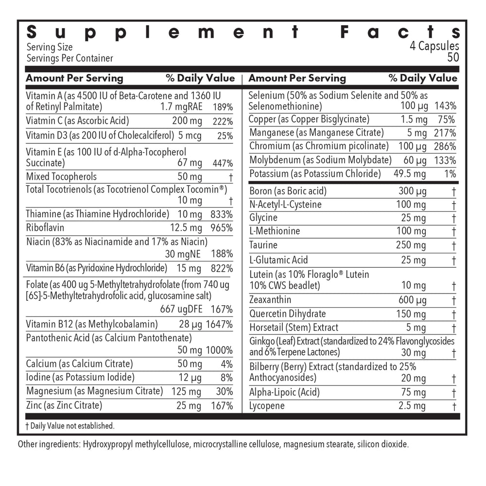 Folate as 5-MTHF ingredient with other ocular nutrients