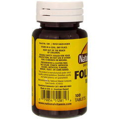 Packaging for Nature's Blend Folic Acid 1000 mcg 100 tablets