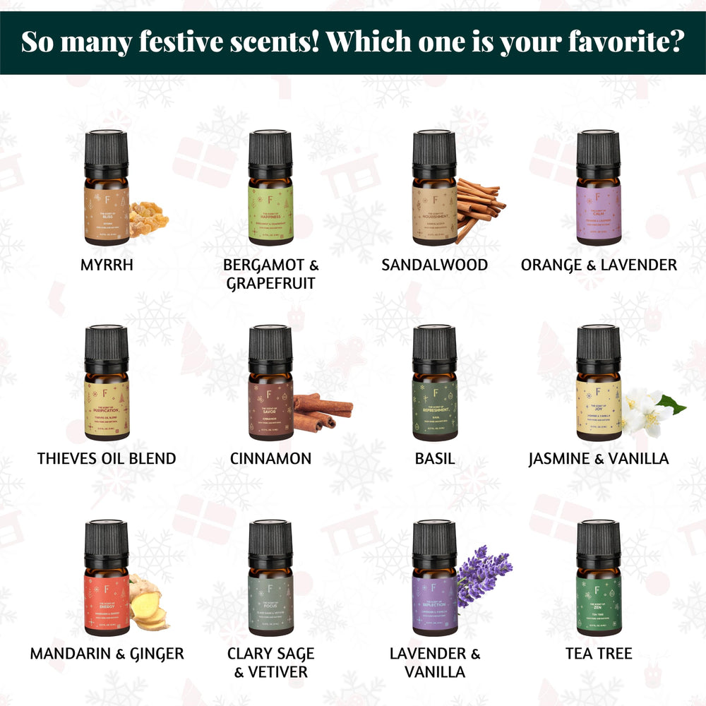 Wellness gift set for women with 24 essential oils