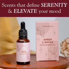 Gift-ready Amber & Smoke essential oil packaging