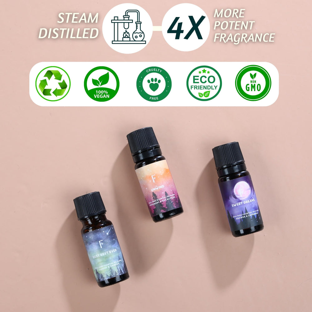 Folkulture essential oils packaging for the 3-pack