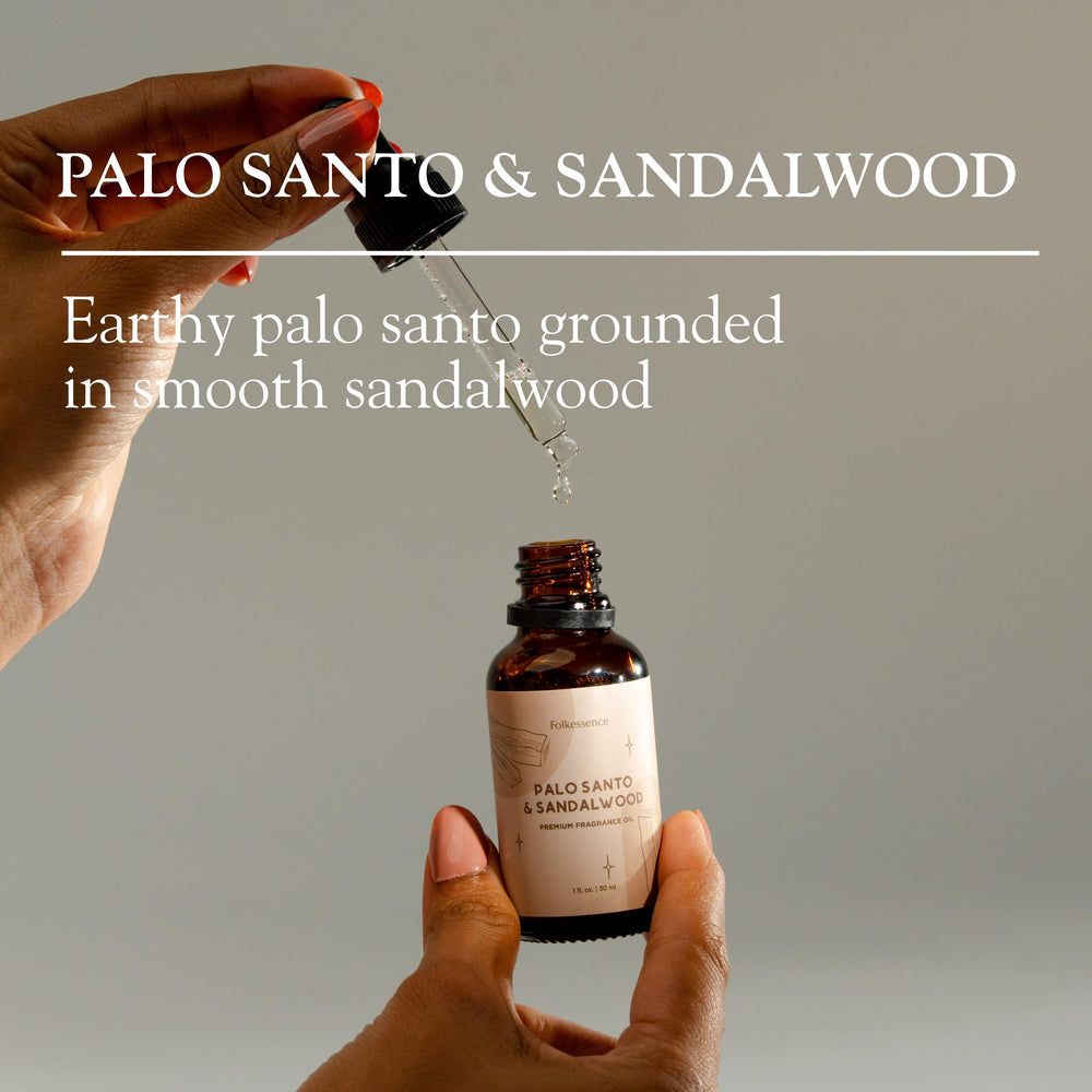Diffuser with sandalwood and palo santo aroma