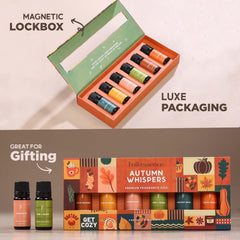 Set of 6 essential diffuser oils packaging