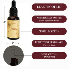 Jasmine and Vanilla essential oil bottle ready for diffusers