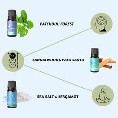 Sandalwood essential oil bottle for diffuser