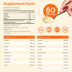 Nutrition facts and serving size on product label