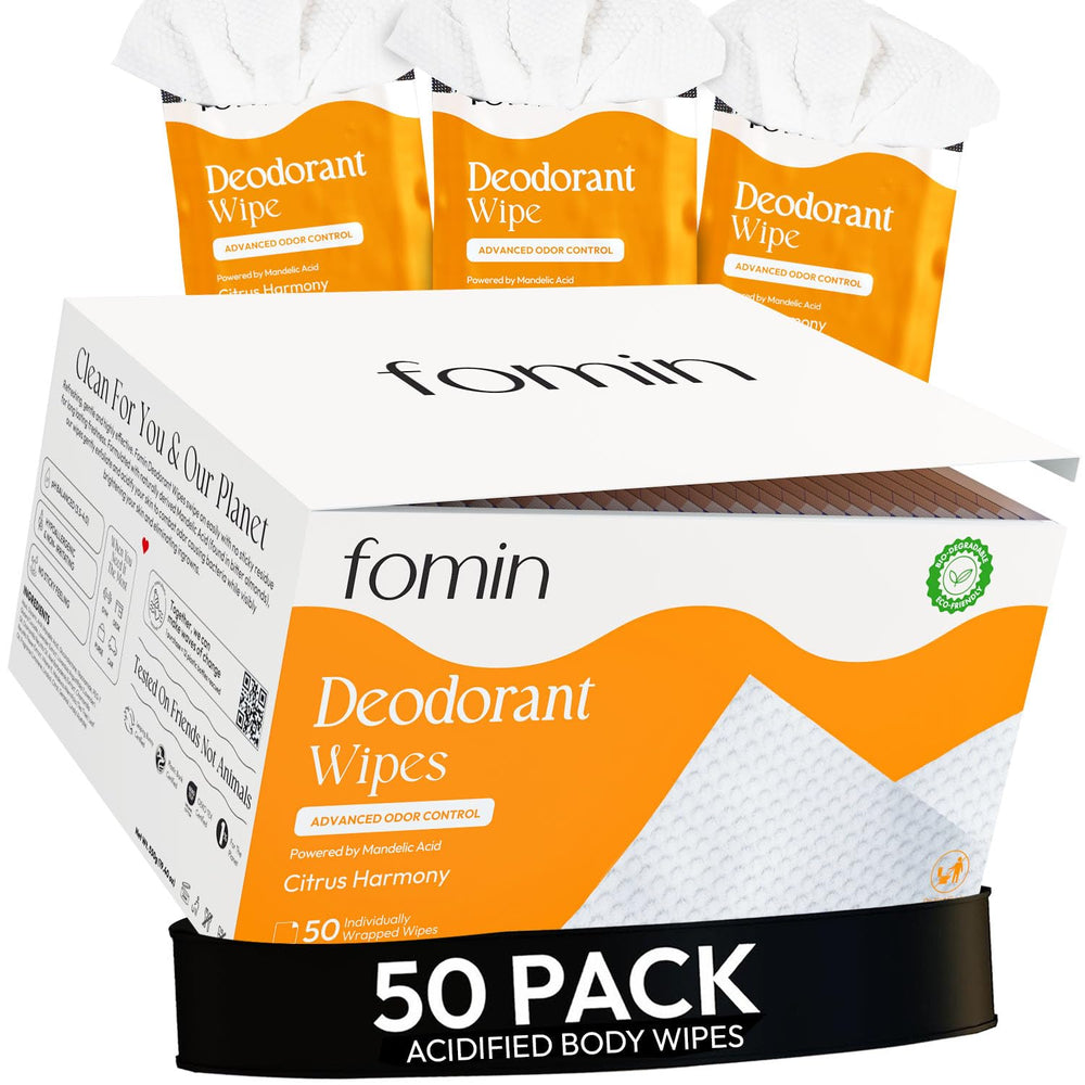FOMIN Citrus Harmony travel wipes packaging for portability