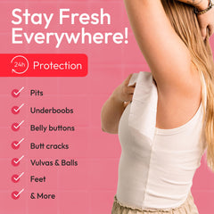 FOMIN patchouli blossom scent wipes depict refreshing fragrance on the go.