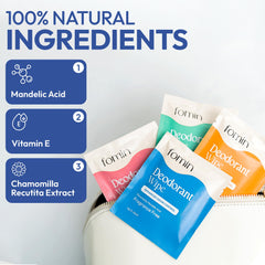 FOMIN TUV compostable certified wipes indicating trusted eco-certification.