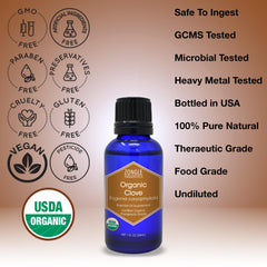 Food-grade clove oil bottle