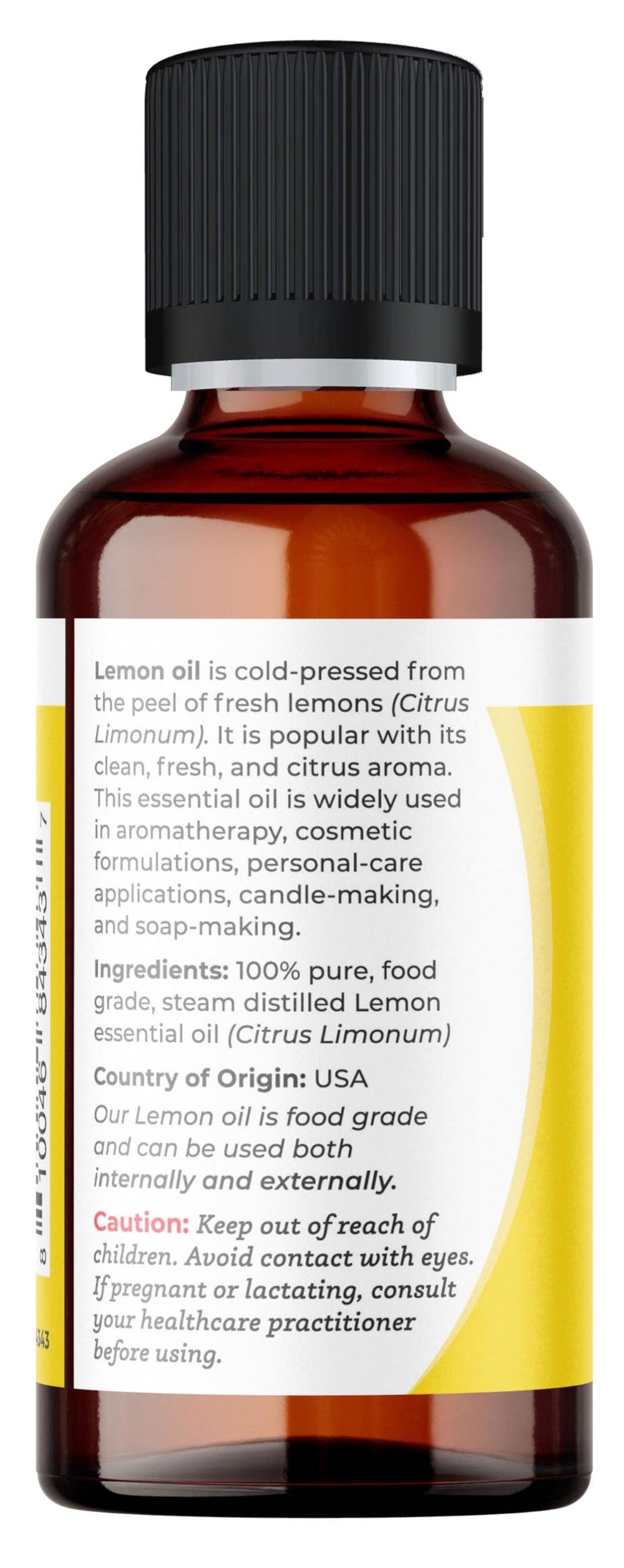 Product image of food-grade lemon essential oil