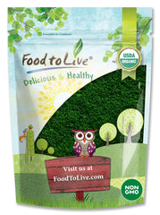 Food to Live Organic Algae Powder Mix 8 oz label