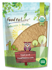 Front view of Food to Live Organic Amla Powder 1 lb package