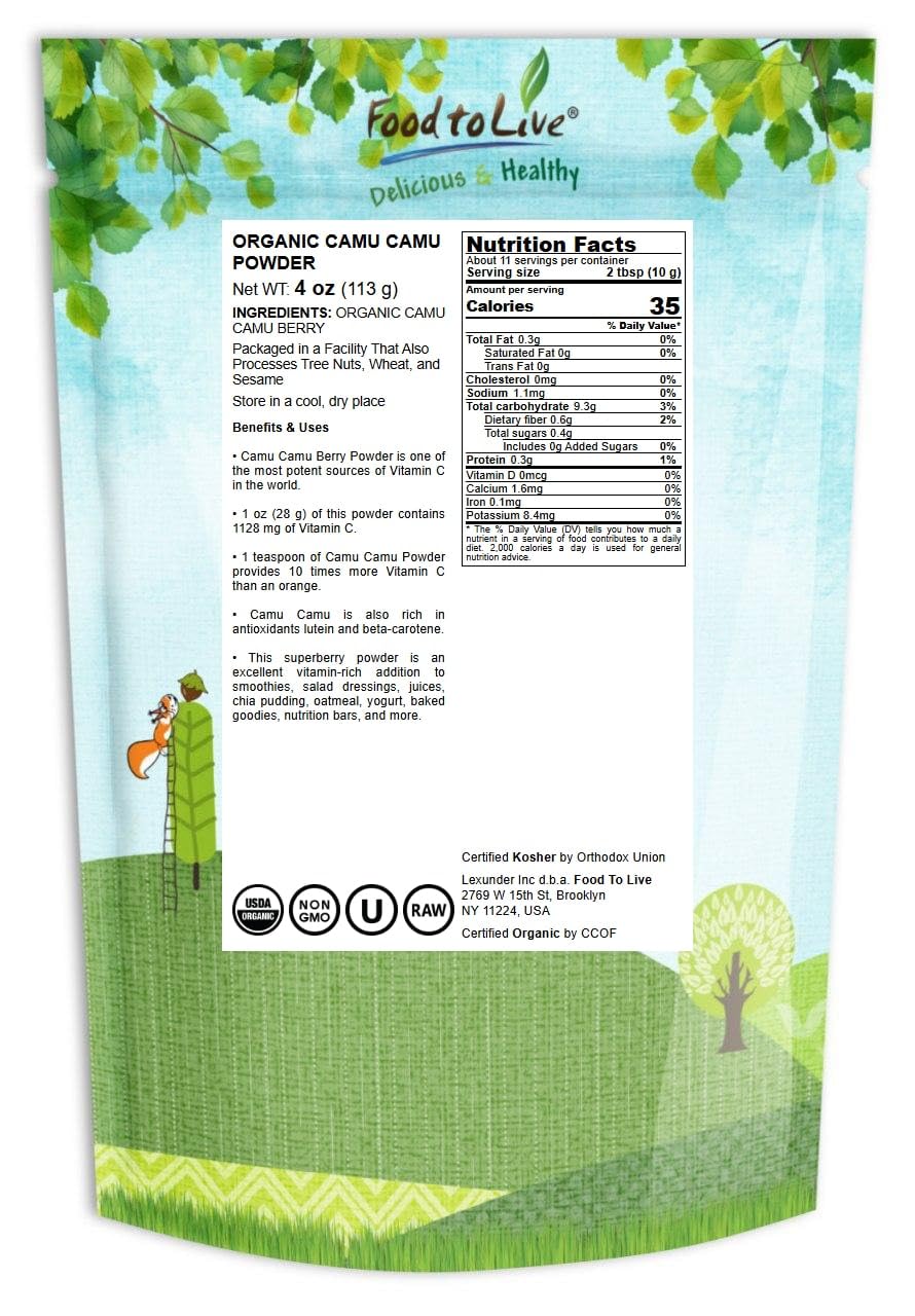 Camu Camu powder in a measuring spoon