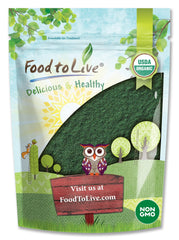 Front view of Food to Live Organic Spirulina Powder 4 lb container