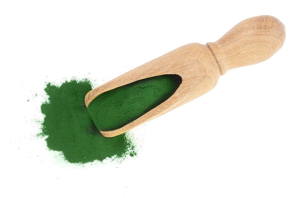 Spirulina powder added to batter or sauce
