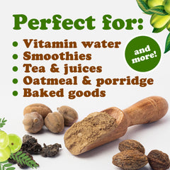 Bulk 1 lb Food to Live Organic Triphala Powder label