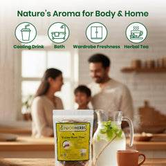 Foodherbs dried vetiver for breath-freshening rituals and daily spice use