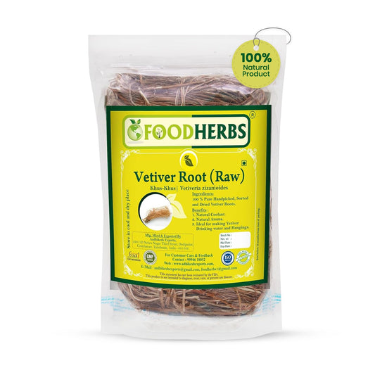Foodherbs Dried Vetiver Roots 50g – Khus Khus and Ramacham, natural coolant