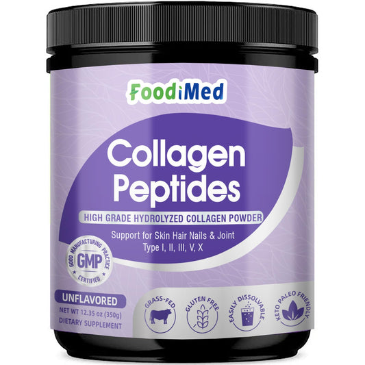 FoodiMed Multi Collagen Peptides Powder bottle with label