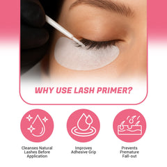 Forabeli Lash Primer preparation-step emphasizing surface readiness for bonding.