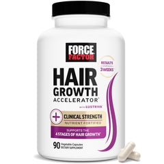 FORCE FACTOR Hair Growth Accelerator bottle on white background