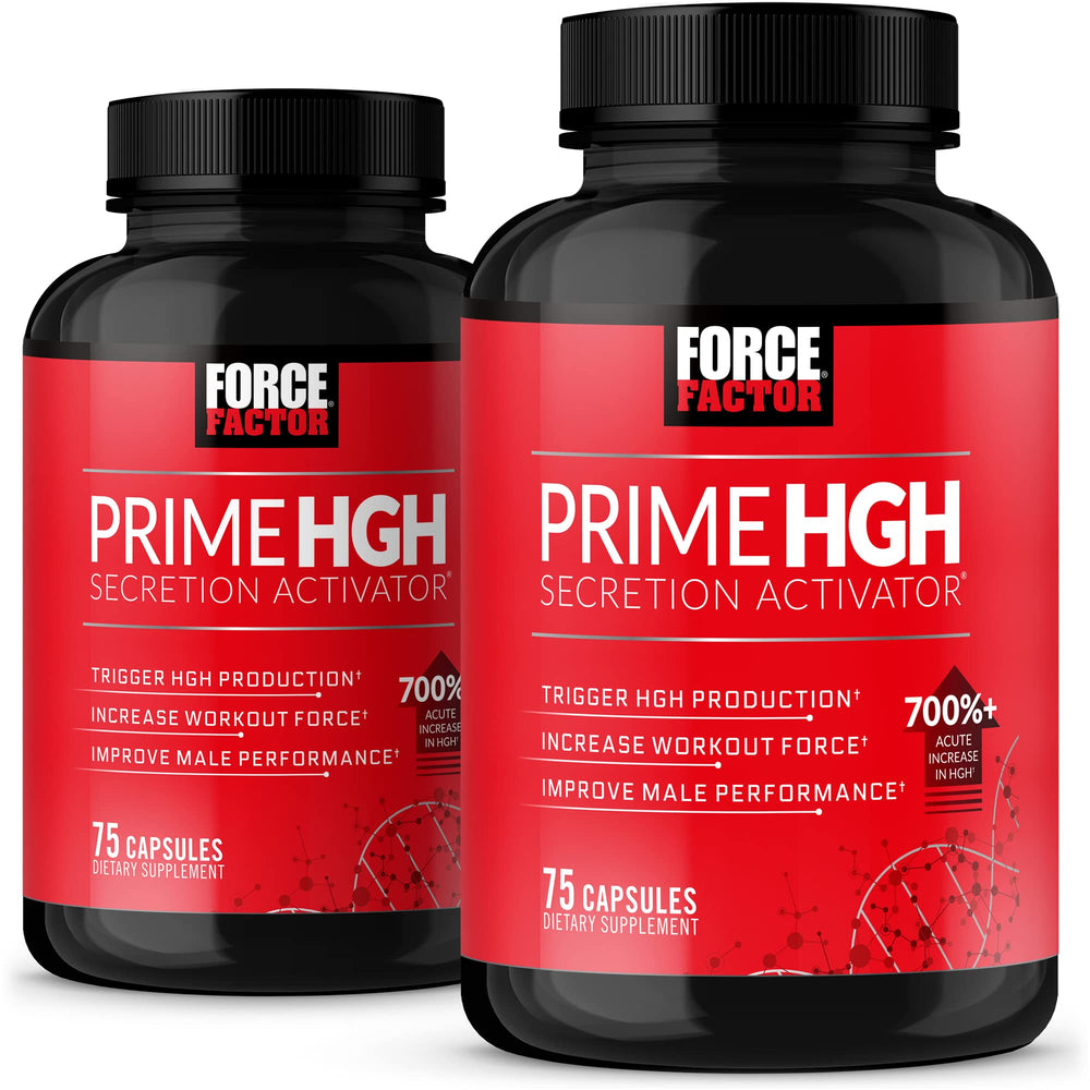 Force Factor Prime HGH Secretion Activator bottle front view for enhanced workout readiness