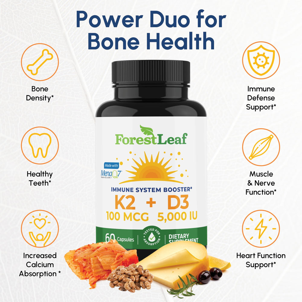 Vitamin D3 + K2 for teeth and bones health