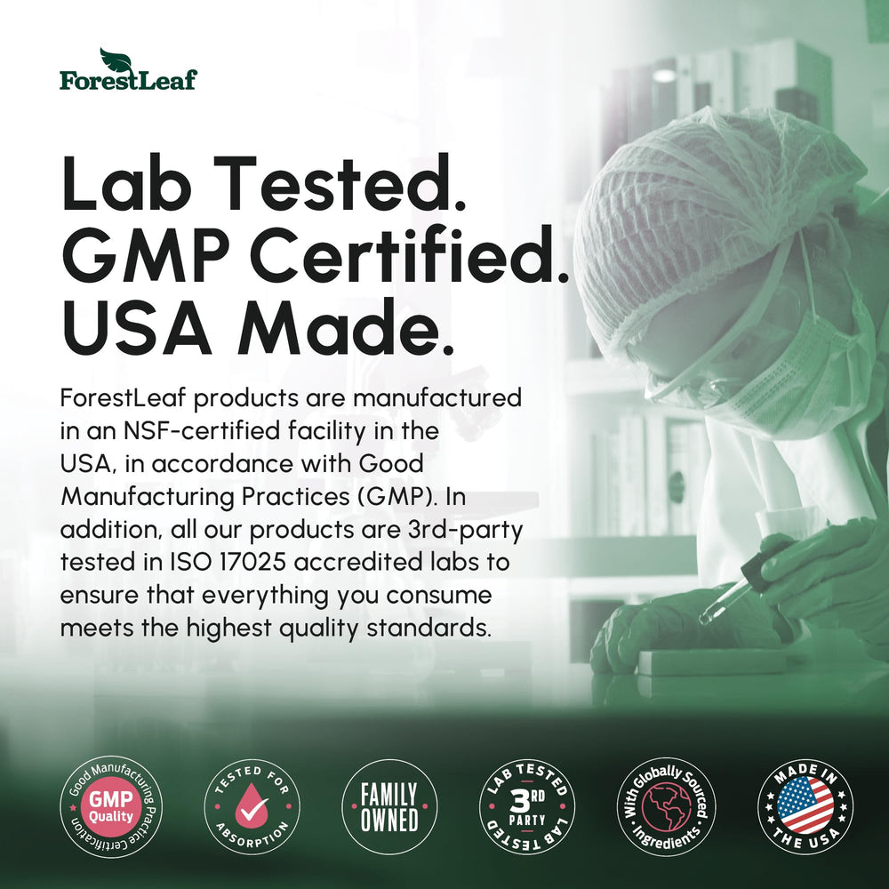 ForestLeaf plant-sourced DIM ingredients highlighted on clean packaging.