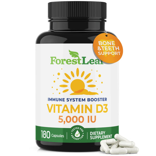 ForestLeaf Vitamin D3 5000 IU bottle label