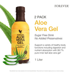 Two Forever Aloe Vera Gel bottles side by side