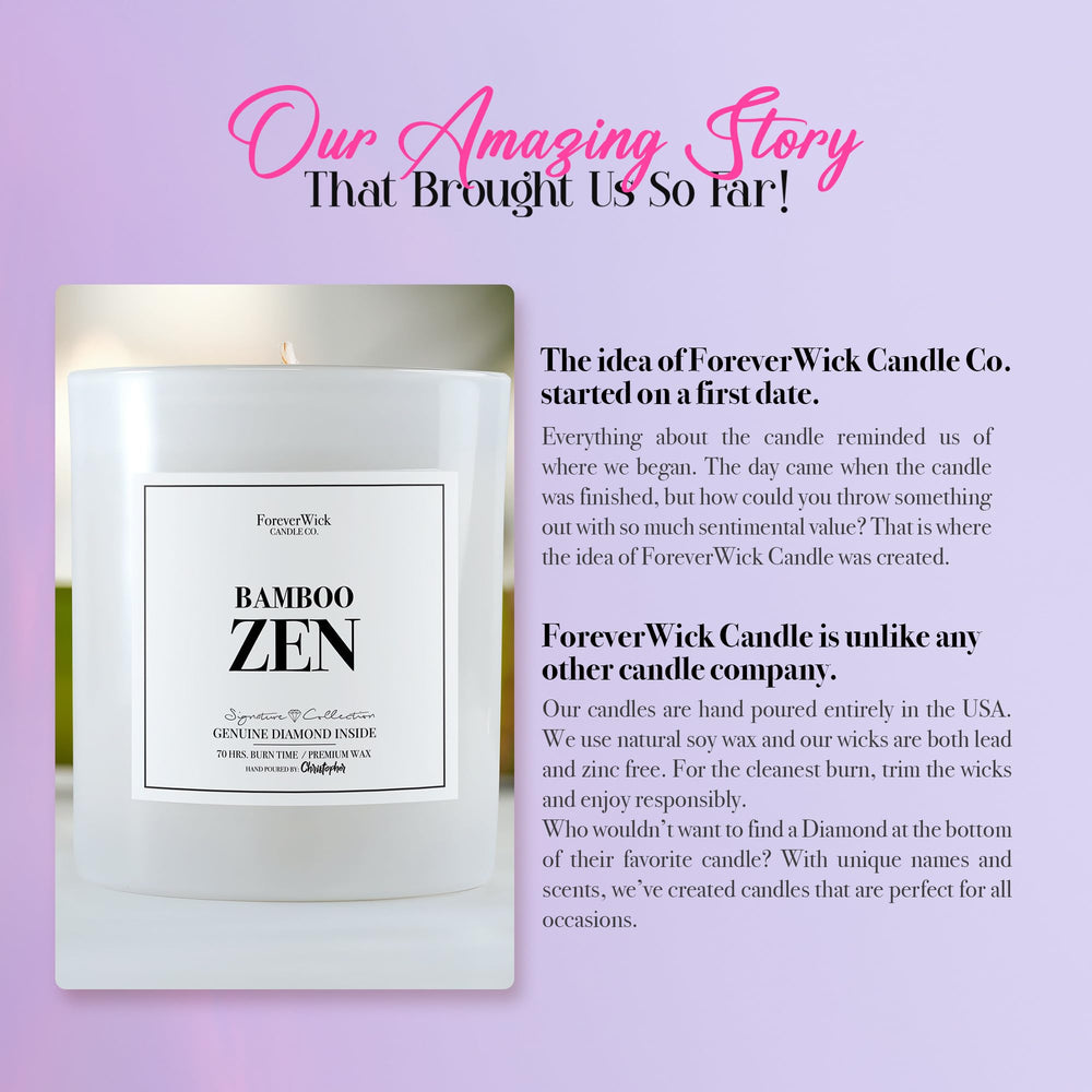 Diamond candle gift idea with keepsake vial on display