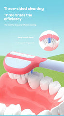 Close-up of cloud-soft bristles on the Forevive toothbrush