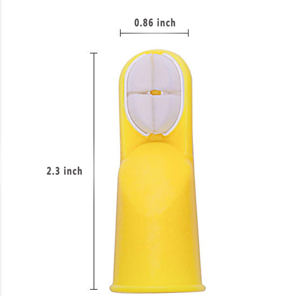 One-piece silicone finger toothbrush with soft bristles