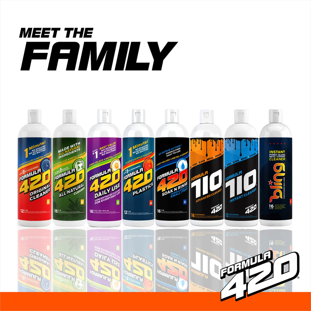 Cleaning glass with Formula 710 Advanced Cleaner