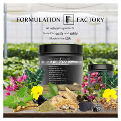 Formulation Factory Self Obsessed ingredients panel highlights key components for energy and drive