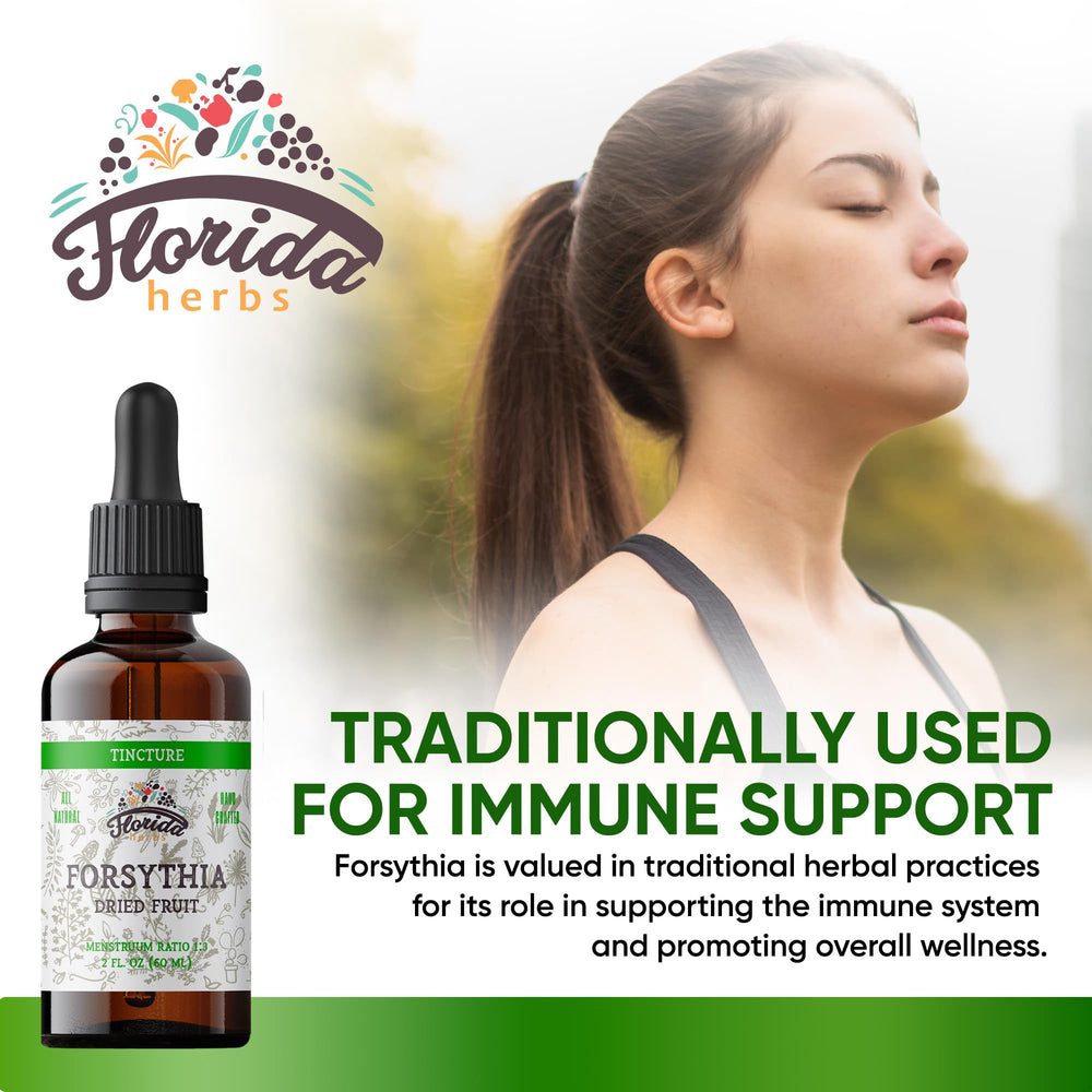 Label of organic Forsythia tincture showing product details