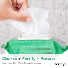 Fortify Skincare wipes Korean-inspired formula with natural ingredients