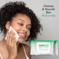 Fortify Skincare wipes travel-friendly pack for quick refresh