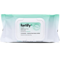 Fortify Skincare Face Cleansing Wipes with Zeolite purify on the go for a clearer complexion