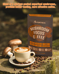 Close-up of creamy mushroom coffee texture
