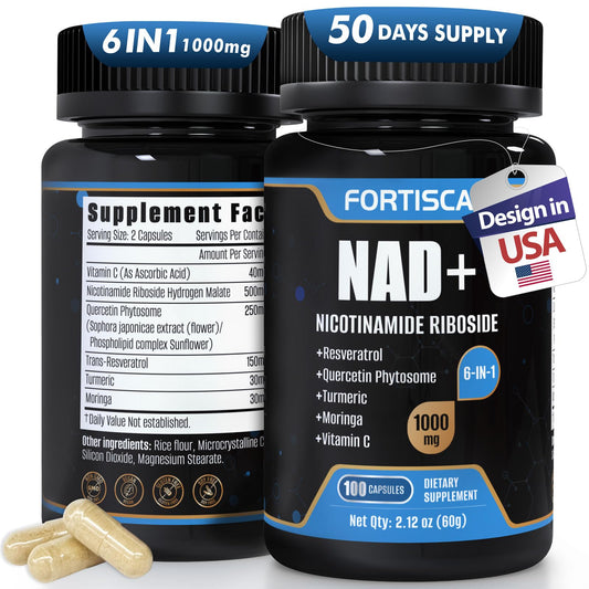 FORTISCA NAD+ 1000mg supplement bottle front